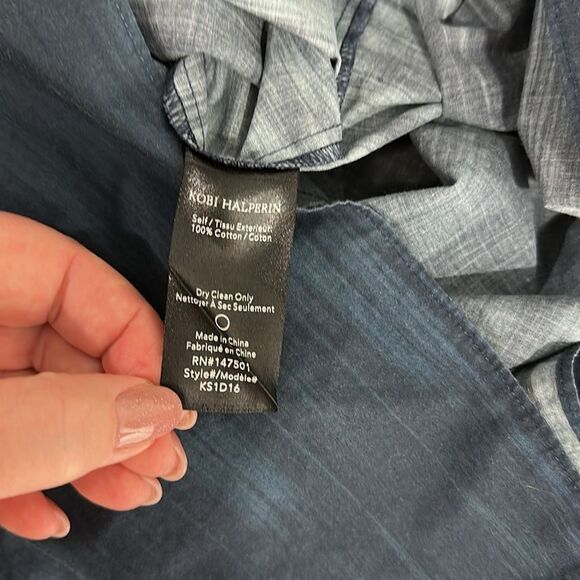 Kobi Halperin Cotton 3/4 Sleeve Patterned Shirt Dress Size S - Picture 7 of 9